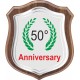 CREST IN LEGNO CON TARGA IN SILVER