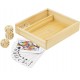 GIOCO CARTE E DADI CON ASTUCCIO IN LEGNO